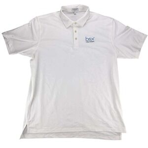 Peter Millar Summer Comfort White Polo‎ Shirt XL Extra Large EUC